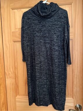 GAP Charcoal Gray Marled Cowl Neck Sweater Dress